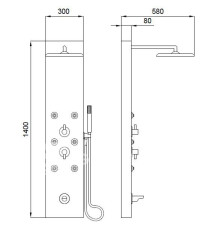 Душевая панель Kolpa San City 3FT с гидромассажем