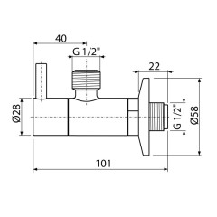 Угловой вентиль с фильтром Alcadrain 1/2&quot; × 1/2&quot;, круглый, белый