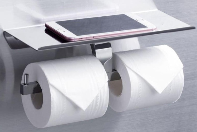 Держатель туалетной бумаги Rush Edge ED77142B двойной