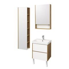 Тумба под раковину AQUATON Сканди 55 подвесная, дуб рустикальный (1A251701SDZ90)