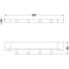 Крючок для полотенец Schein Swing 321*4B2