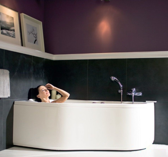 Ванна акриловая Santek Ибица асимметричная 160х100 левосторонняя белая