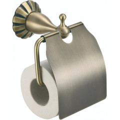 Держатель для туалетной бумаги с крышкой Savol S-08951C бронза