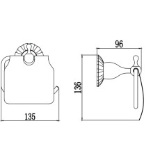 Держатель для туалетной бумаги с крышкой Savol S-08951C бронза
