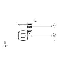 Полотенцедержатель + мыльница Colombo Design Portofino B3274 SX.bronze
