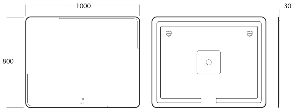 Зеркало OWL 1975 Otalia с LED подсветкой, 1000х800