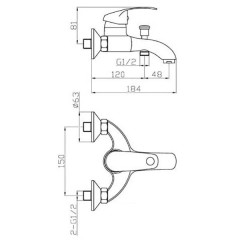 Смеситель для ванны Agger Glad A1510000