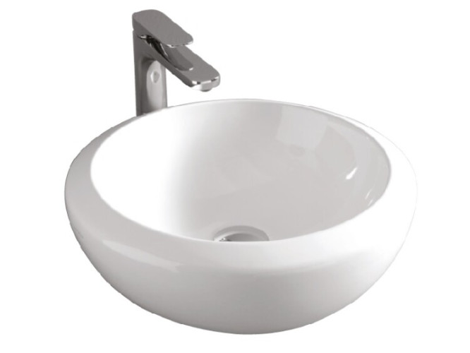 Раковина Artceram Blend 460*460*180 отверстия для смесителя-отсутствуют Glossy White