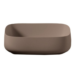 Раковина Artceram Cognac Quadro 560*410*155 отверстия для смесителя-отсутствуют Brown tortora