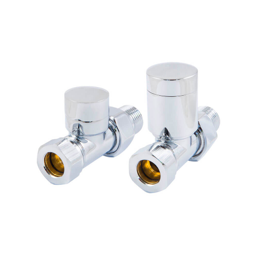 Комплект клапанов Schlosser с ручной регулировкой Форма Прямая, Элегант ХромGZ 1/2 x GW 1/2