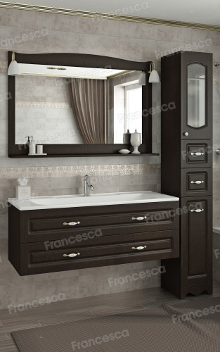 Зеркало Francesca Империя 120 венге полотно (со светильниками)