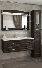 Зеркало Francesca Империя 120 венге полотно (со светильниками)