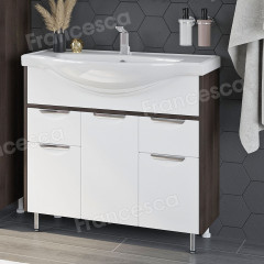 Тумба для комплекта Francesca Версаль 90 белый/венге (2ящ+3дв)