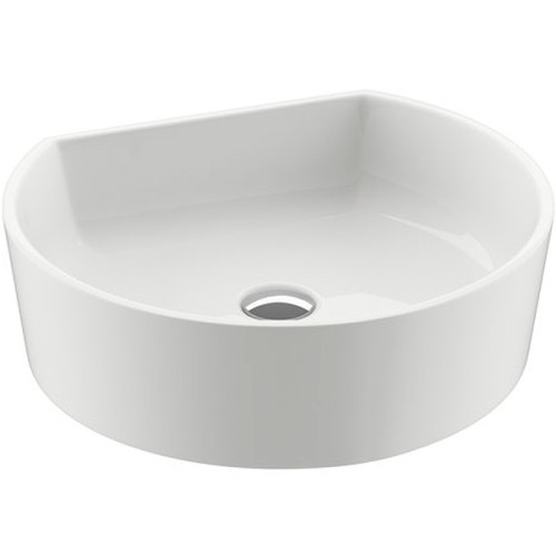 Раковина накладная Ravak 40х35.5х12 литьевой мрамор, цвет Белый (XJN01300001)