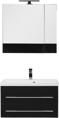 Мебель для ванной Aquanet Верона NEW 75 черный (подвесной 2 ящика)