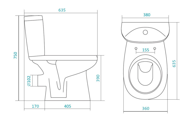 Santek Анимо Унитаз-компакт с сидением стандарт