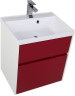 Тумба с раковиной Aquanet Латина 70 бордо (2 ящика)