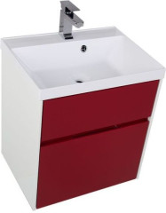 Тумба с раковиной Aquanet Латина 70 бордо (2 ящика)