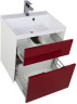 Тумба с раковиной Aquanet Латина 70 бордо (2 ящика)