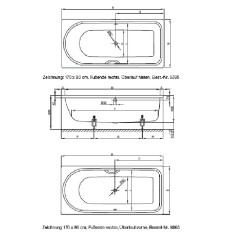 Стальная ванна Bette Ocean 170х75 8855-000 Plus