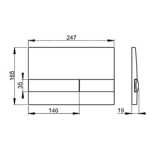 Кнопка смыва alcadrain 24.7х1.9х16.5 для инсталляции, пластик, цвет Белый (M1730)