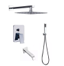 Встраиваемый душевой комплект со смесителем Liros, хром 3 режима