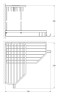 Полочка-решетка с крючками угловая 2-х ярусная 20/20 cm (хром) (FBS) RYN 013