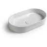 White Ceramic Blade, накладная овальная раковина 60x36x12h см, цвет кофейный матовый
