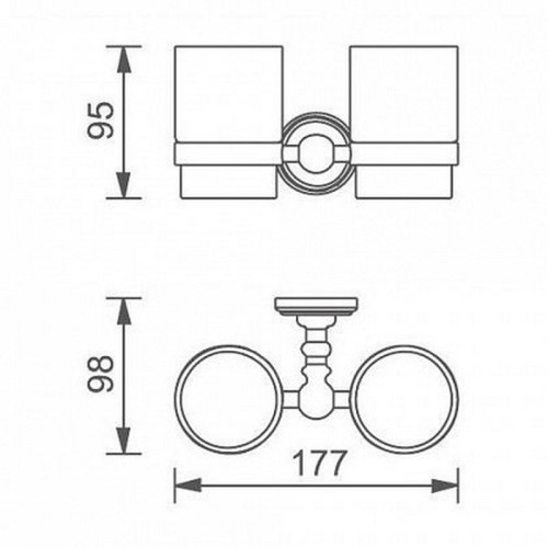 Стакан Aquanet 4684D, золото (двойной)