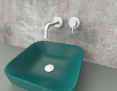 Смеситель для раковины Paffoni LIGHT встраиваемый, белый матовый (LIG007BO70)