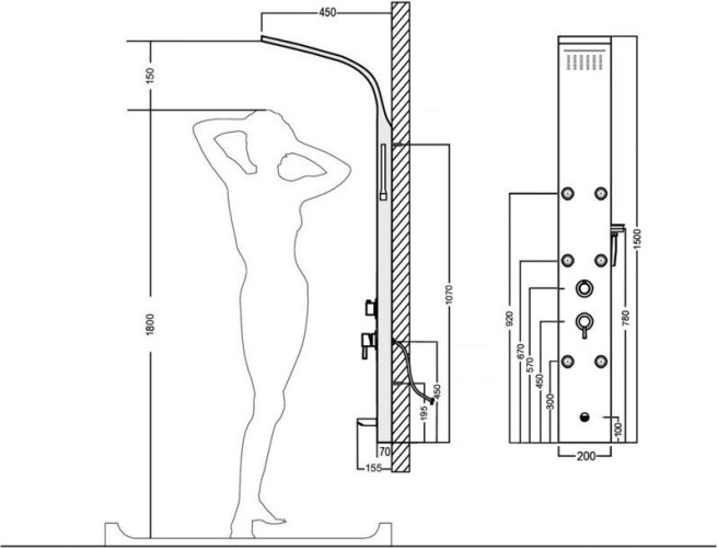 Душевая панель Aquanet Galaxy Shine AP40-01 237436