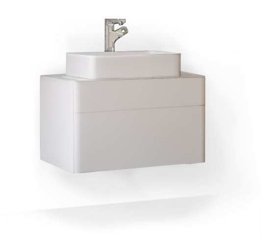 Тумба под раковину RAVAL Pure 80 подвесная белая (Pur.01.80/P/W)