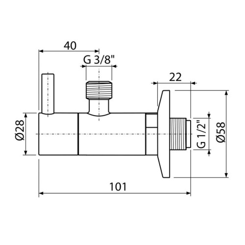 Угловой вентиль с фильтром Alcadrain 1/2"×3/8", круглый, белый (ARV001B)