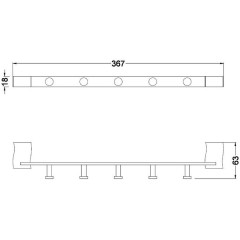 Крючок для полотенец Schein Swing 321*5B2