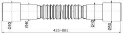 Гибкое соединение Alcadrain 50х40/40х50 (A720)