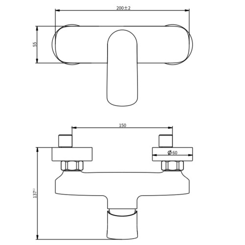 Смеситель для душа Savol SK-H7403 хром