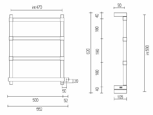 Полотенцесушитель Margaroli Panorama 842-4 BOX