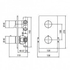 Смеситель для душа Bossini Oki внешняя часть, хром (Z00002.030)