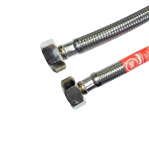 Гибкая подводка Tucai в стальной оплетке, 50см, 1/2", вн. - вн. (3623)