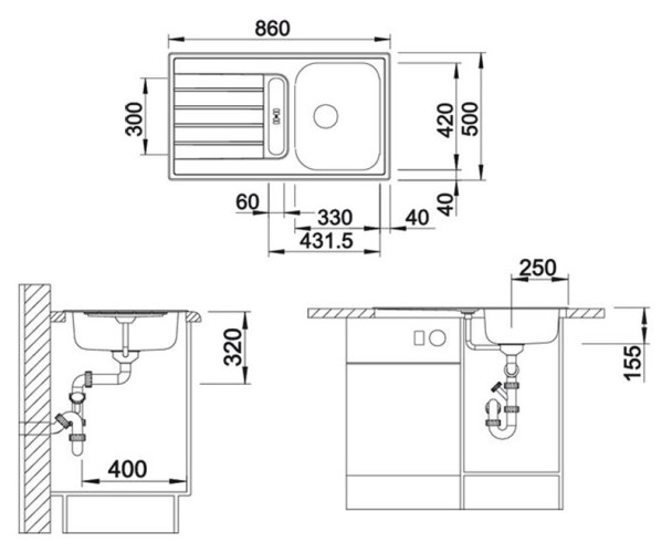 Кухонная мойка Blanco Livit 45S