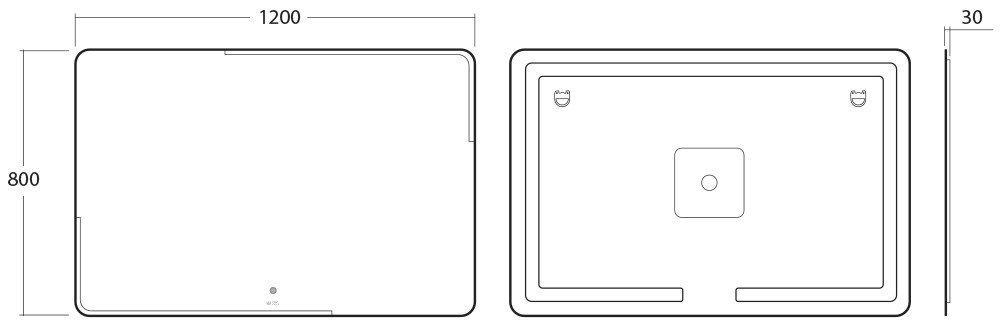 Зеркало OWL 1975 Otalia с LED подсветкой, 1200х800