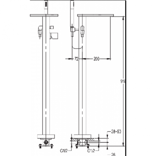 Смеситель для ванны Elegansa Gesi