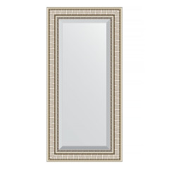 Зеркало настенное с фацетом EVOFORM в багетной раме серебряный акведук, 57х117 см, BY 1248