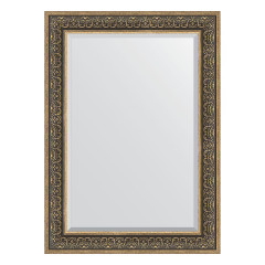 Зеркало настенное с фацетом EVOFORM в багетной раме вензель серебряный, 79х109 см, BY 3475