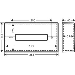 Держатель для салфеток Hansgrohe AddStoris , шлифованный черный хром (41774340)
