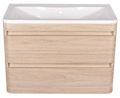 Тумба подвесная Style Line Атлантика 80, Люкс ясень перламутр, PLUS