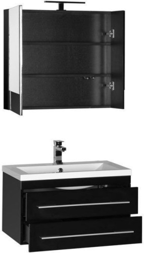 Мебель для ванной Aquanet Нота 75 черный (камерино)