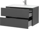 Тумба с раковиной Aquanet Алвита 90 серый антрацит