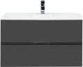 Тумба с раковиной Aquanet Алвита 90 серый антрацит