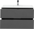 Тумба с раковиной Aquanet Алвита 90 серый антрацит